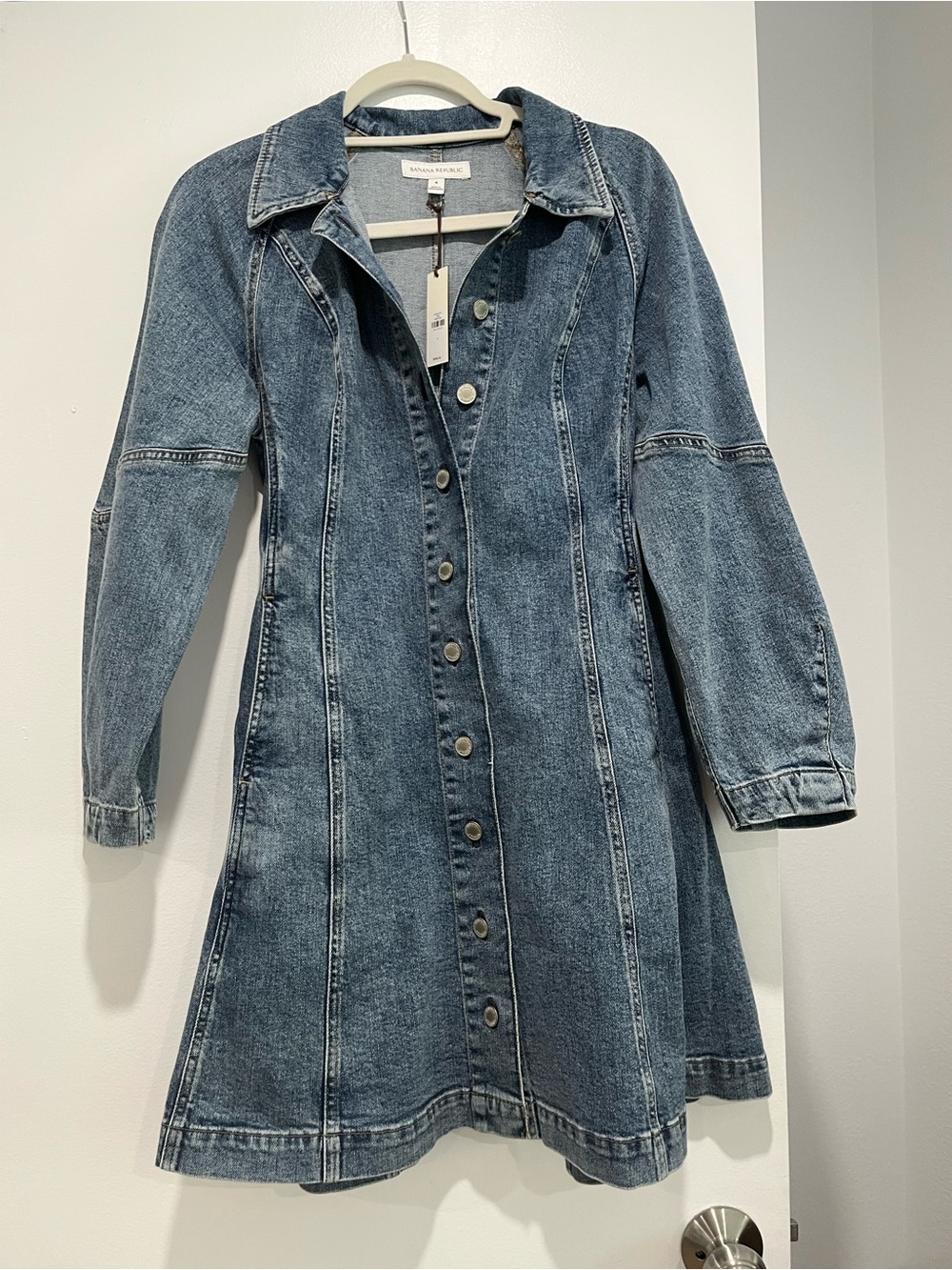 Banana Republic Blue Denim Button-Down Mini Dress - Picture 4 of 7